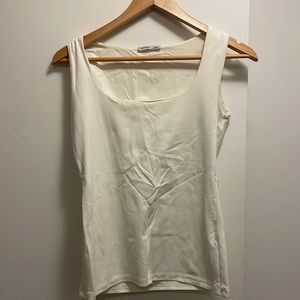 Zara cream/off-white double lined tank top shirt size M